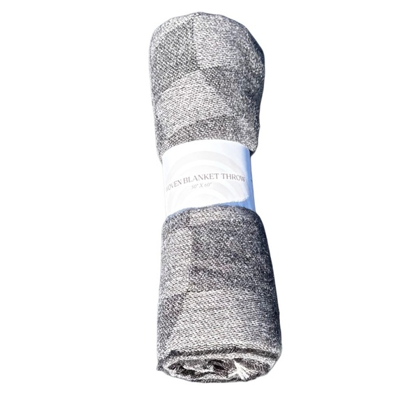 Set of 3 Cozy Orange, Green, and Gray Throw Blankets - Picture 3 of 8